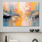 Tableaux Paysage abstrait vibrant de coups de pinceau.