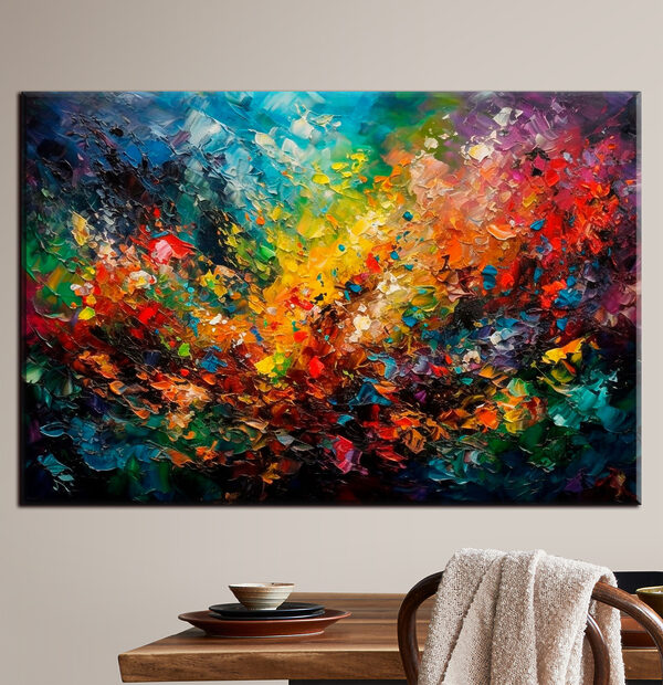 Explosion de coups de pinceau abstraits et vibrants Tableaux Explosion de coups de pinceau abstraits et vibrants