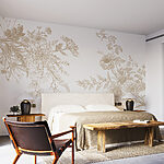 Papier peint Illustration botanique florale complexe