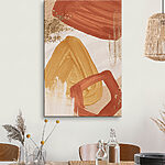 Tableaux Formes abstraites dans des tons chauds.