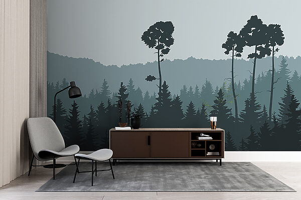 Papier peint Ombre d'un arbre (UGS : w00377) Papier peint Papier peint Ombre d'un arbre (UGS : w00377)