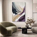 Tableaux Vagues abstraites de couleur et de mouvement.