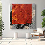 Tableaux Peinture abstraite texturée dans des teintes vibrantes