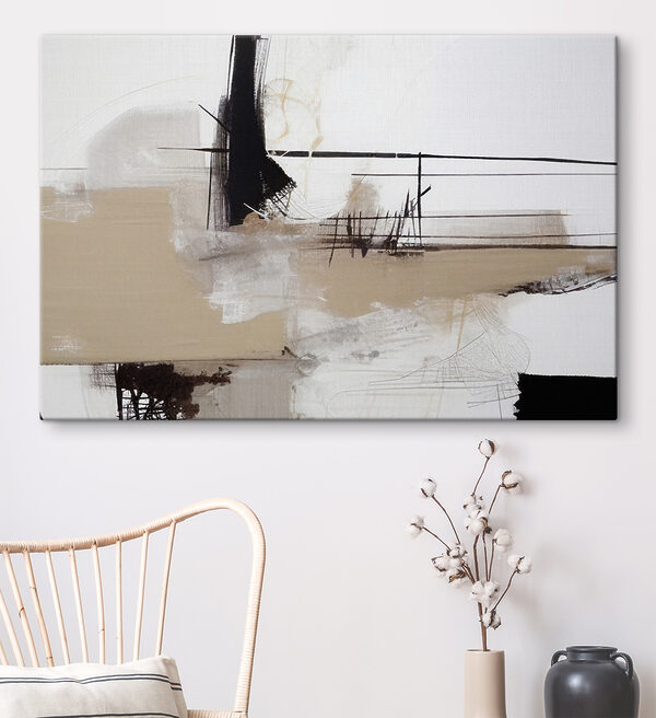Lignes et formes abstraites sur toile Tableaux Lignes et formes abstraites sur toile