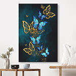 Tableaux Les papillons brillent dans les tons de minuit.