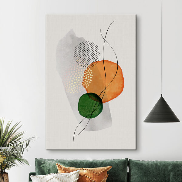 Cercle vert avec lignes noires Tableaux Cercle vert avec lignes noires