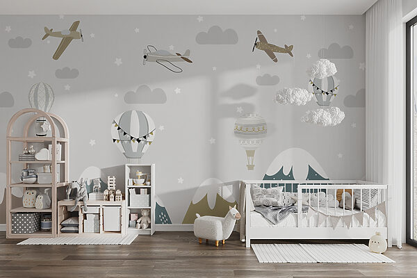 Tableau Toile Impression Pour Chambre D'enfant - Crayons De Couleur - Triptyque Prêt à Accrocher