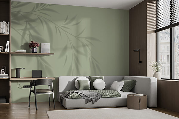 Ombre d'une plante sur un mur Papier peint Ombre d'une plante sur un mur