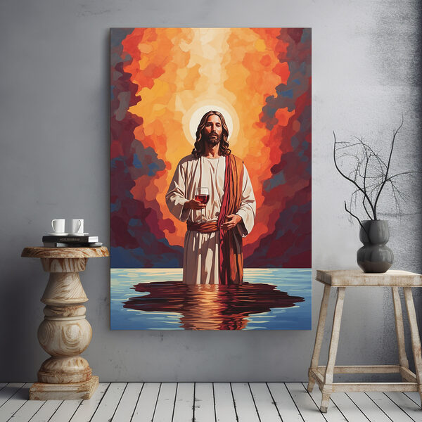 Peinture d'un homme tenant un verre de vin Tableaux Peinture d'un homme tenant un verre de vin