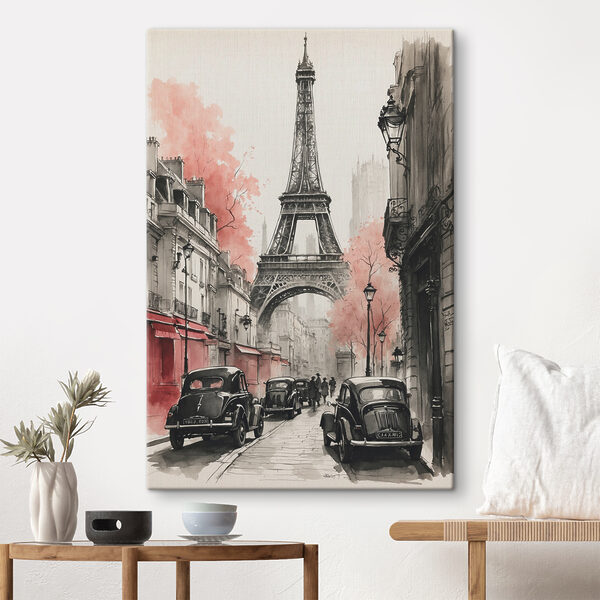 Dessin en noir et blanc d'une voiture Tableaux Dessin en noir et blanc d'une voiture