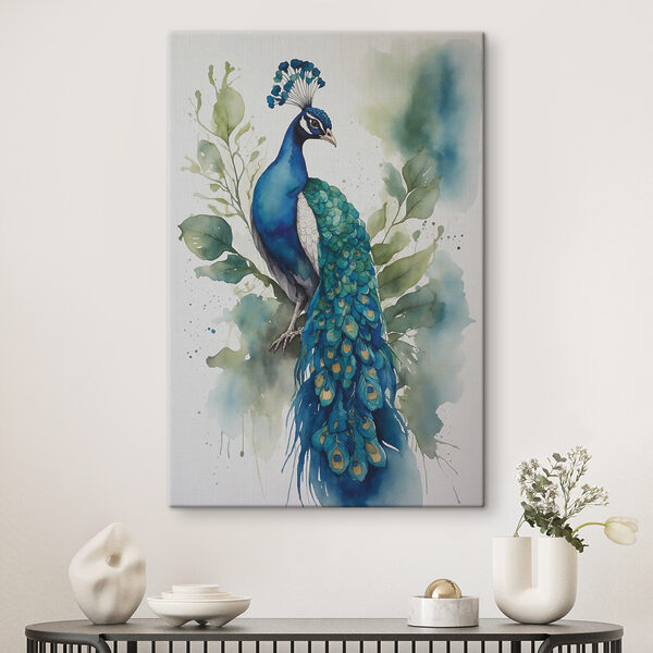 Aquarelle d'un paon Tableaux Aquarelle d'un paon