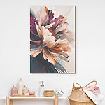 Tableaux Motif floral abstrait, couches vibrantes.