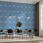 Papier peint Motif bleu et blanc