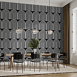 Papier peint Motif noir et blanc
