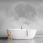 Papier peint La lune émerge à travers les nuages