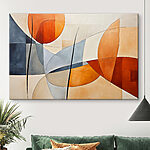 Tableaux Une œuvre d'art orange et grise