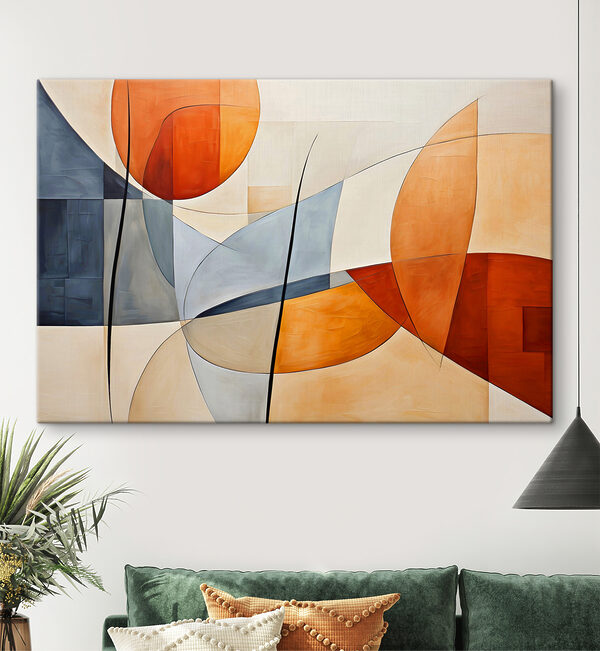 Une œuvre d'art orange et grise Tableaux Une œuvre d'art orange et grise