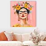 Tableaux Peinture d'une femme avec des fleurs dans les cheveux