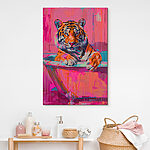 Tableaux Tigre dans une baignoire