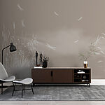 Papier peint Libellule blanche avec ailes