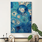 Tableaux Cercle bleu et argent