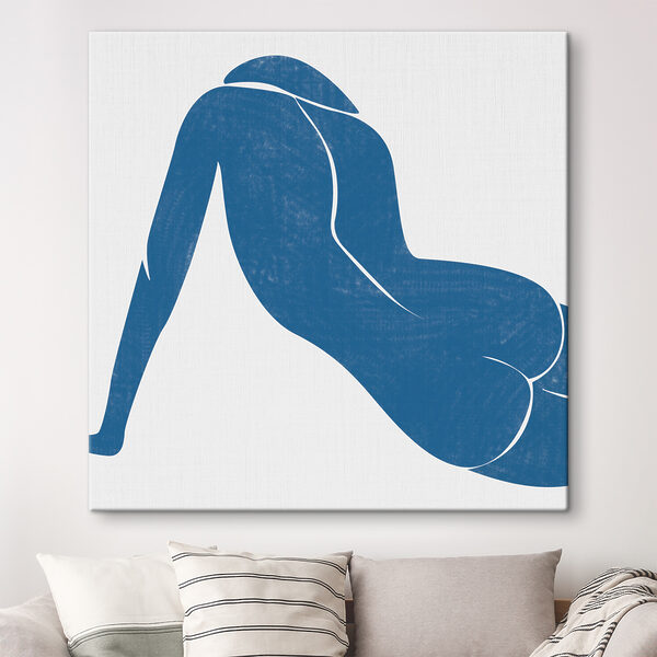 Dessin bleu d'une femme Tableaux Dessin bleu d'une femme