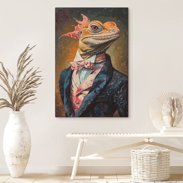 Lézard en tenue élégante Tableaux Lézard en tenue élégante