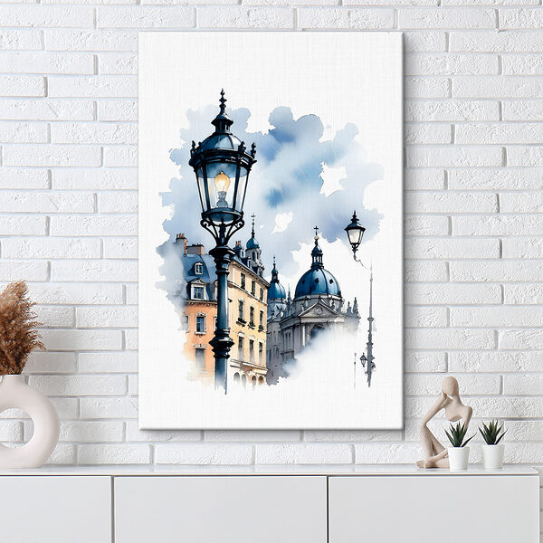 Lampadaires et dôme sous un ciel bleu Tableaux Lampadaires et dôme sous un ciel bleu