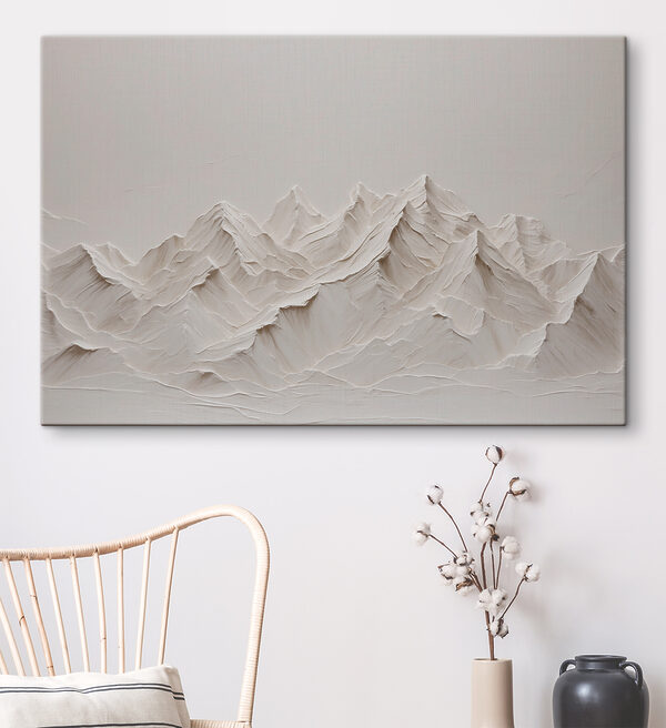 Relief blanc d'une montagne Tableaux Relief blanc d'une montagne
