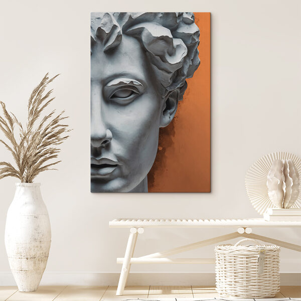 Statue d'un visage d'homme Tableaux Statue d'un visage d'homme