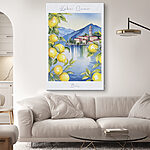 Tableaux Citrons au bord du lac de Côme, Italie.