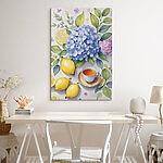Tableaux Thé aux citrons et aux fleurs.