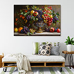 Tableaux Des fruits éclatants débordent de la coupe.