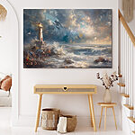Tableaux Peinture d'un phare dans l'océan