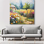 Tableaux Des fleurs de jardin dans des teintes vibrantes