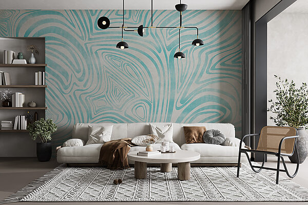 Motif bleu et blanc Papier peint Motif bleu et blanc