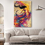 Tableaux Femme aux longs cheveux noirs