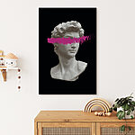 Tableaux Statue d'une femme aux cheveux roses