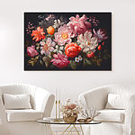 Tableaux Arrangement floral vibrant en floraison.