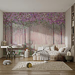 Papier peint Peinture de fleurs et d'herbe
