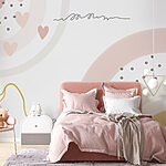 Papier peint Formes abstraites pastel et points