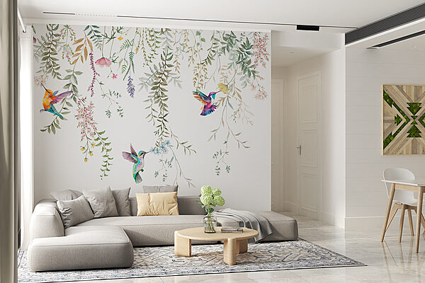 Aquarelle d'un colibri Papier peint Aquarelle d'un colibri