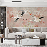 Papier peint Groupe d'oiseaux volant dans le ciel
