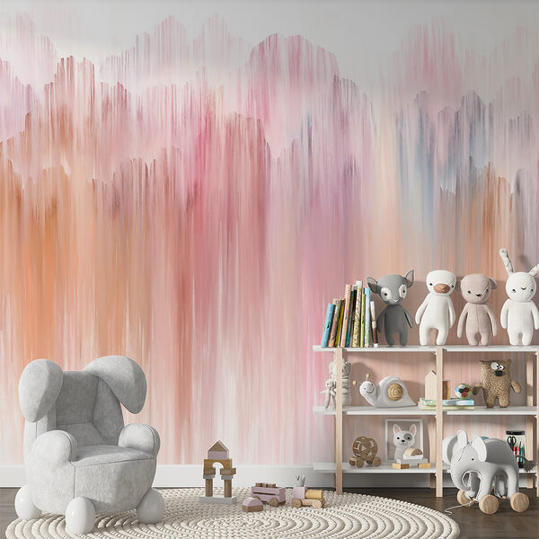Montagne rose et blanche Papier peint Montagne rose et blanche