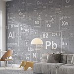 Papier peint Lettre blanche sur fond gris