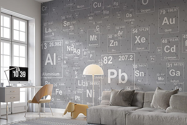 Lettre blanche sur fond gris Papier peint Lettre blanche sur fond gris