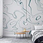 Papier peint Motif de lignes abstraites ondulées