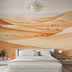 Papier peint Paysage désertique avec dunes de sable