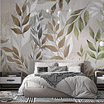 Papier peint Branches feuillues dans un motif délicat