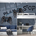 Papier peint Manette de jeu vidéo sur fond gris